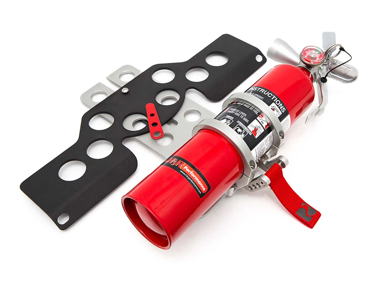 Audi/Cayenne/Macan Fire Ext. and Mount Package (Slv/Red - Dry