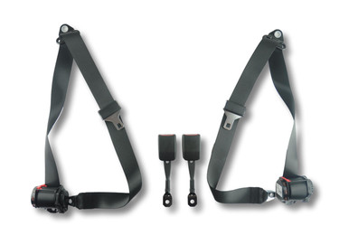 2/4x Retractable 3 Point Safety Seat Belt Car Vehicle Adjustable Belt Kit Straps