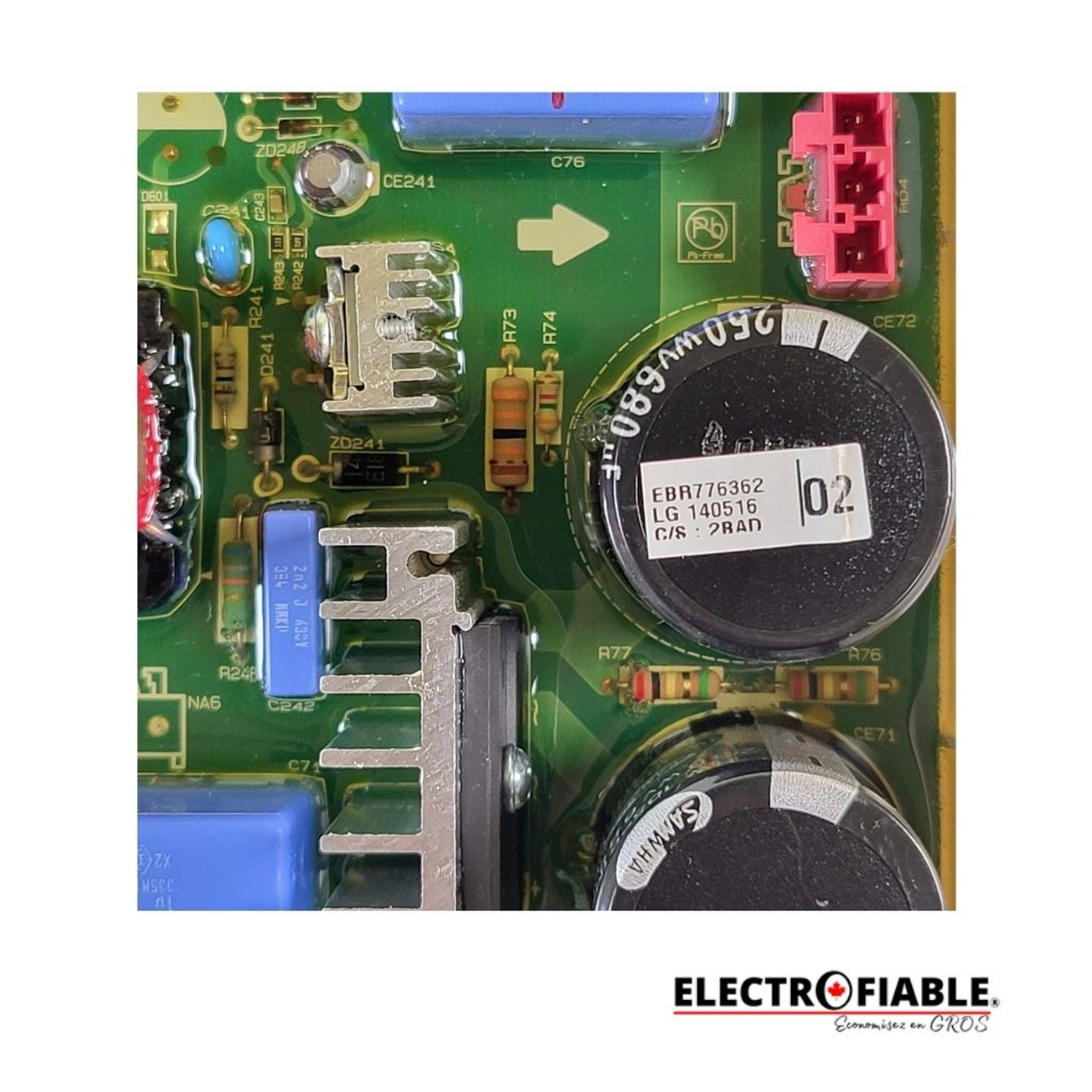 LG, WM3050CW, Control board fit washer