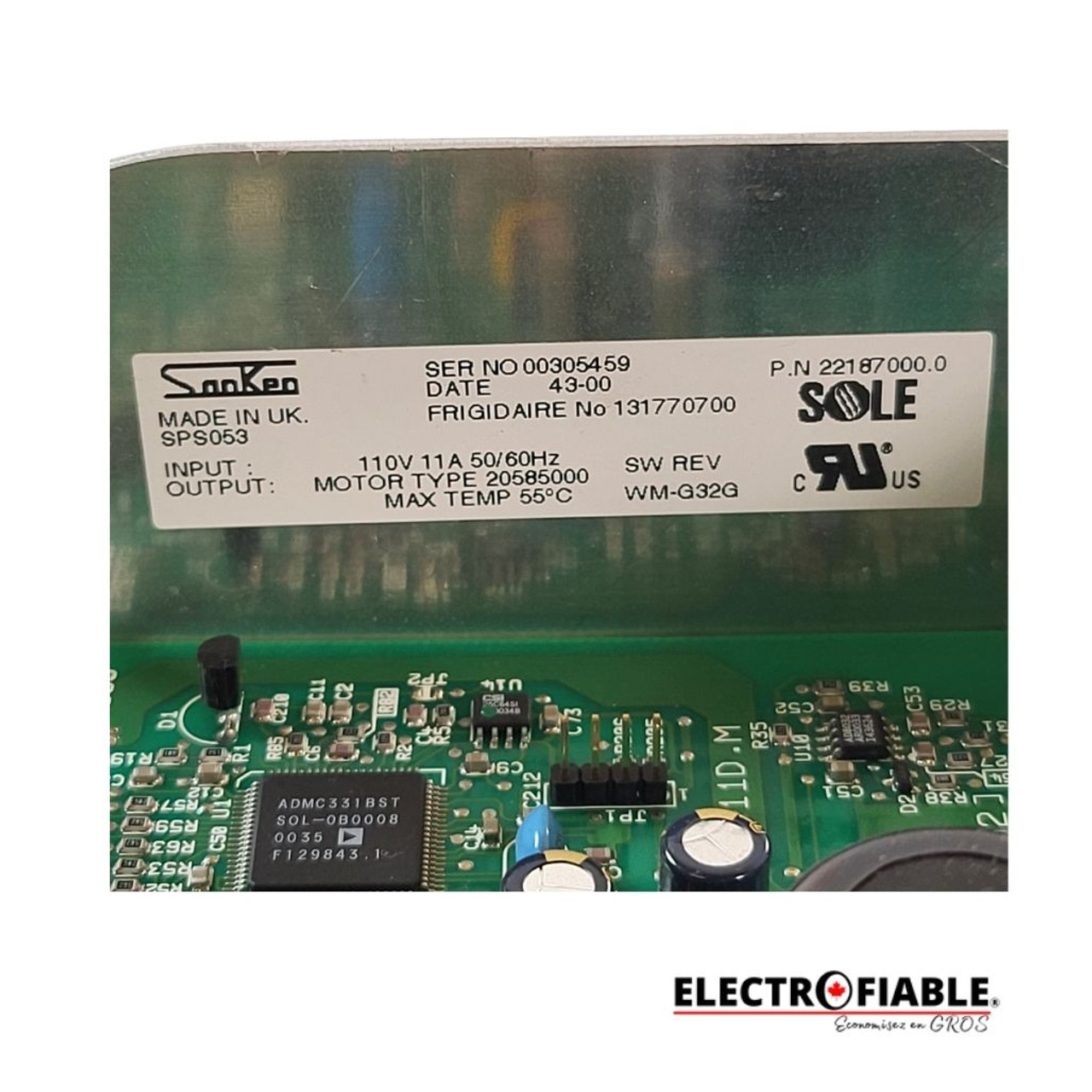 131770700 Power control board for Frigidaire washer