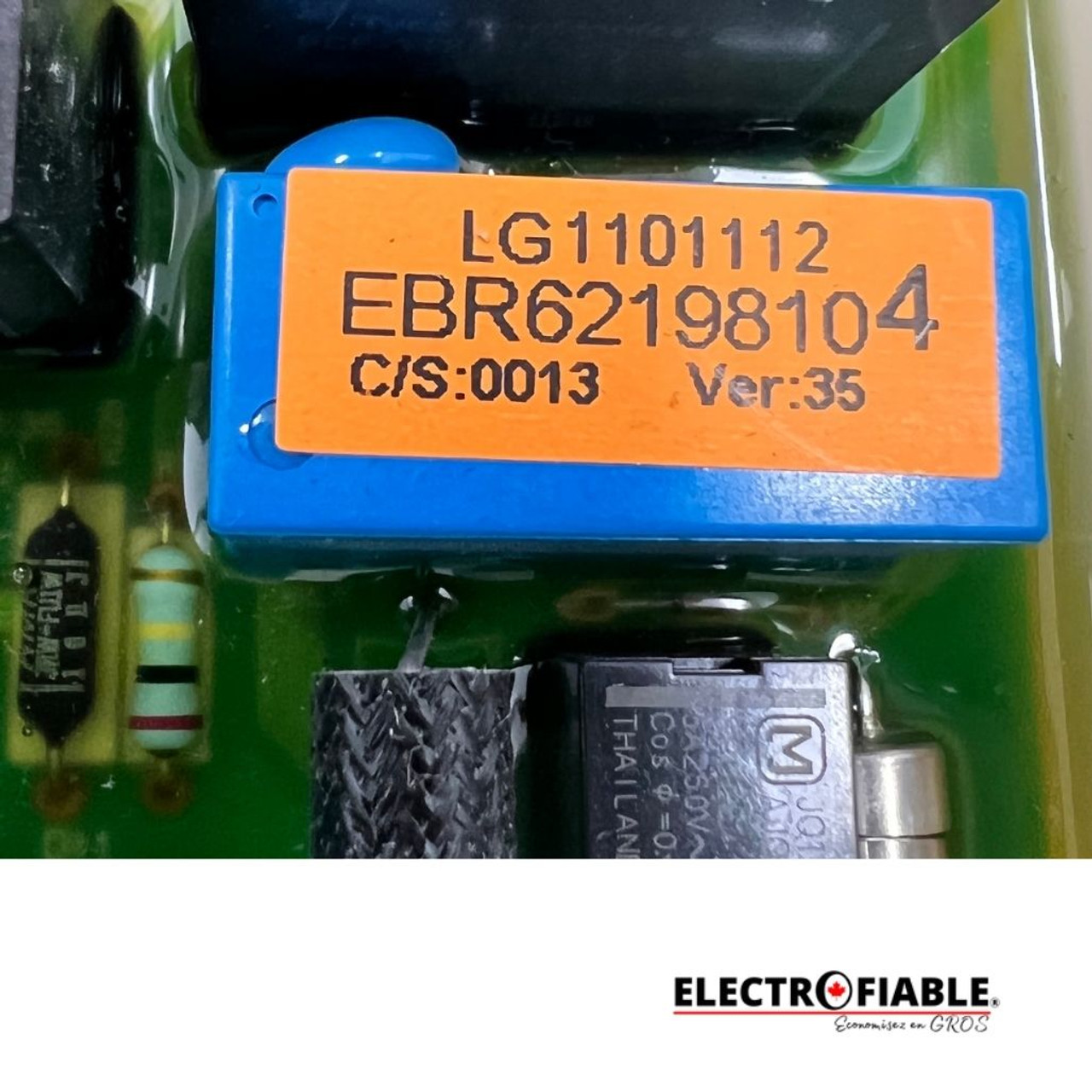 EBR62198104 Main PCB For LG Washer