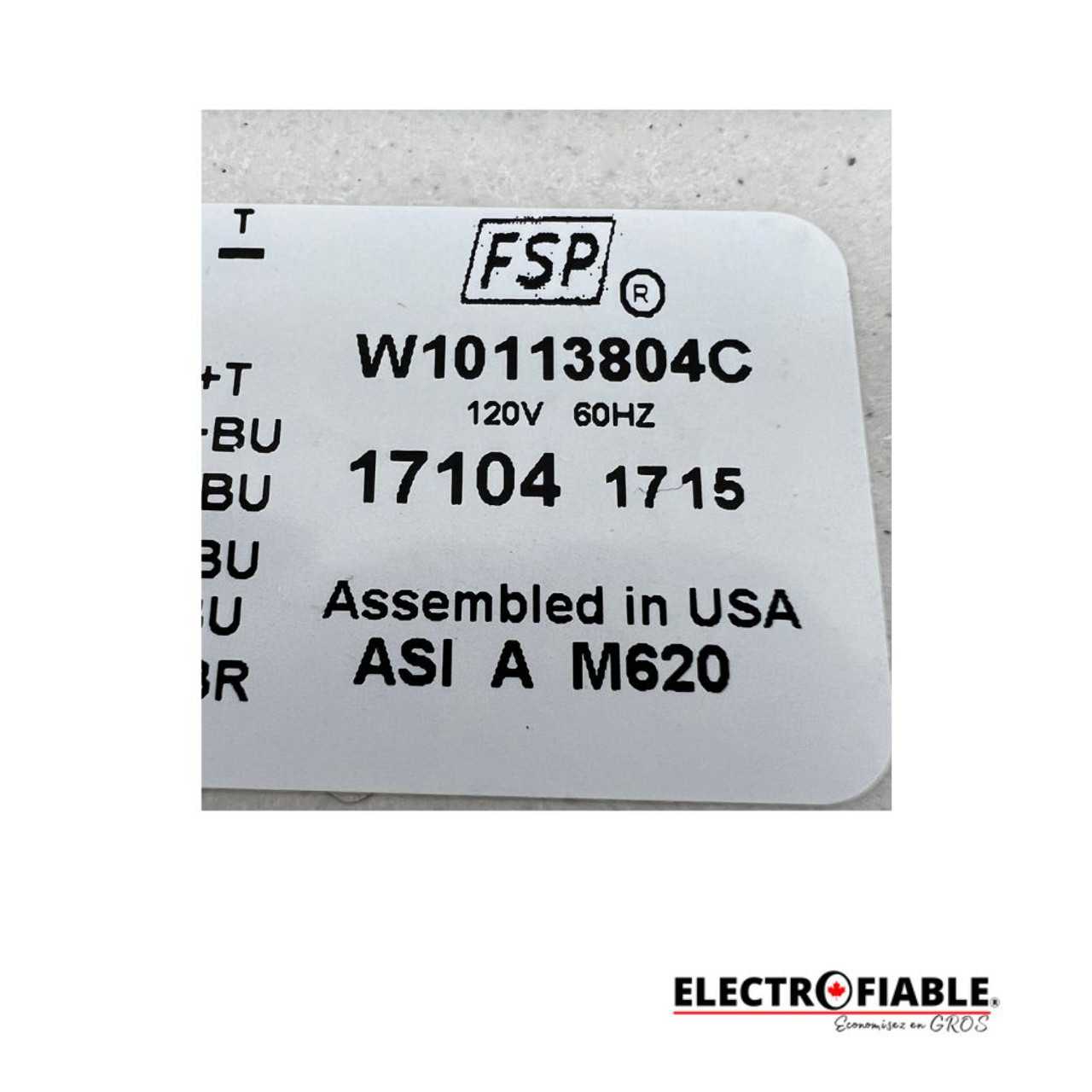 W10113804C Timer for Whirlpool washer