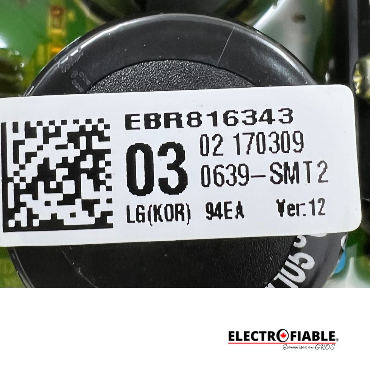 EBR81634303 Washer Main Control Board WT7600