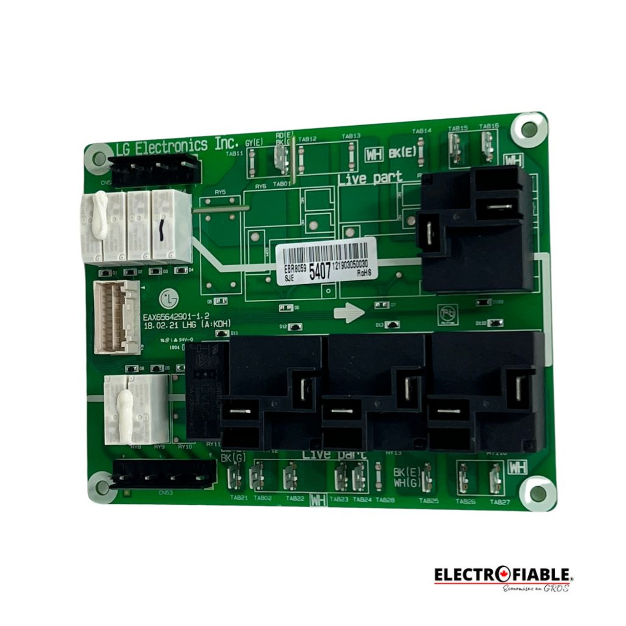 EBR80595407 LG Range Power Control Board