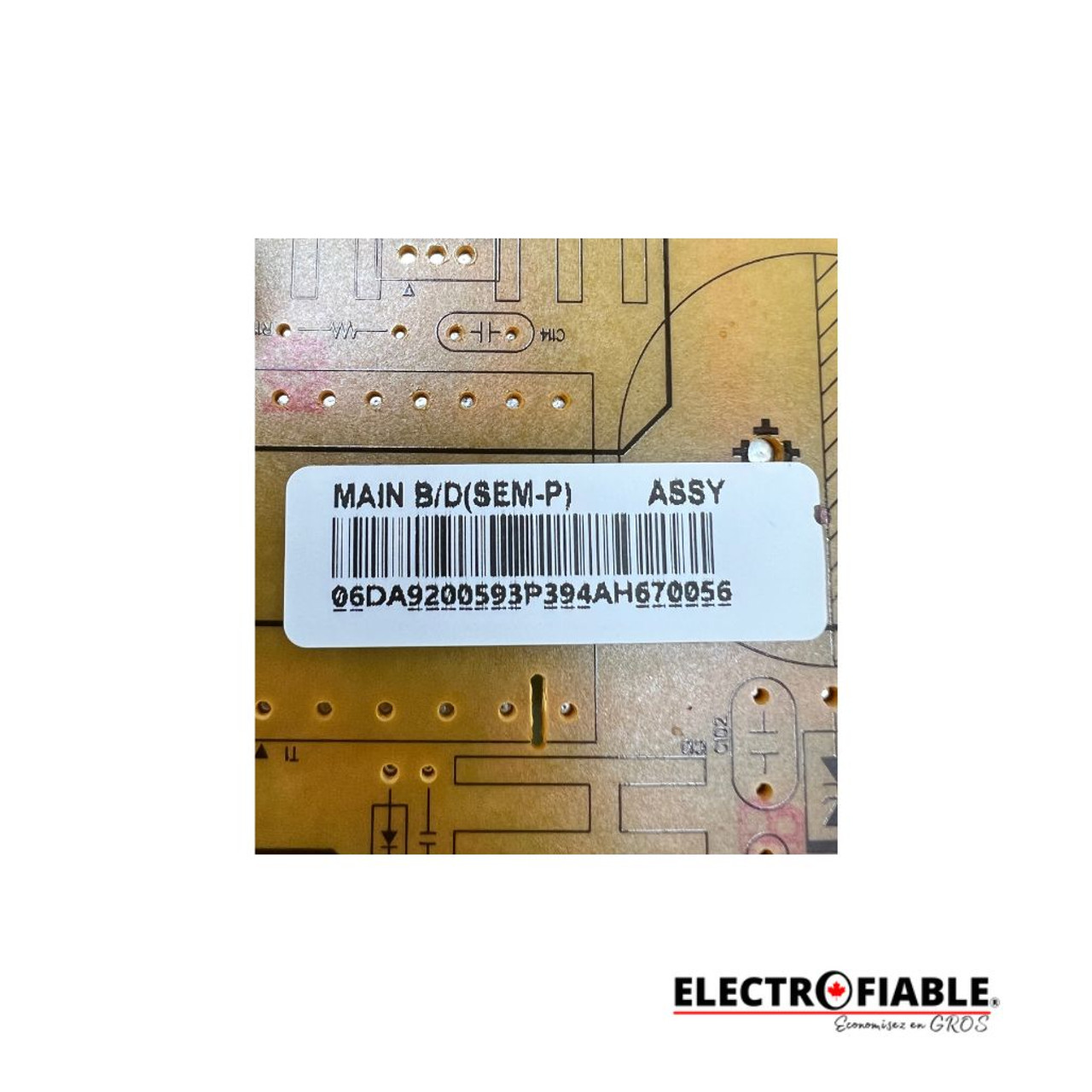 DA92-00593P Refrigerator Main PCB