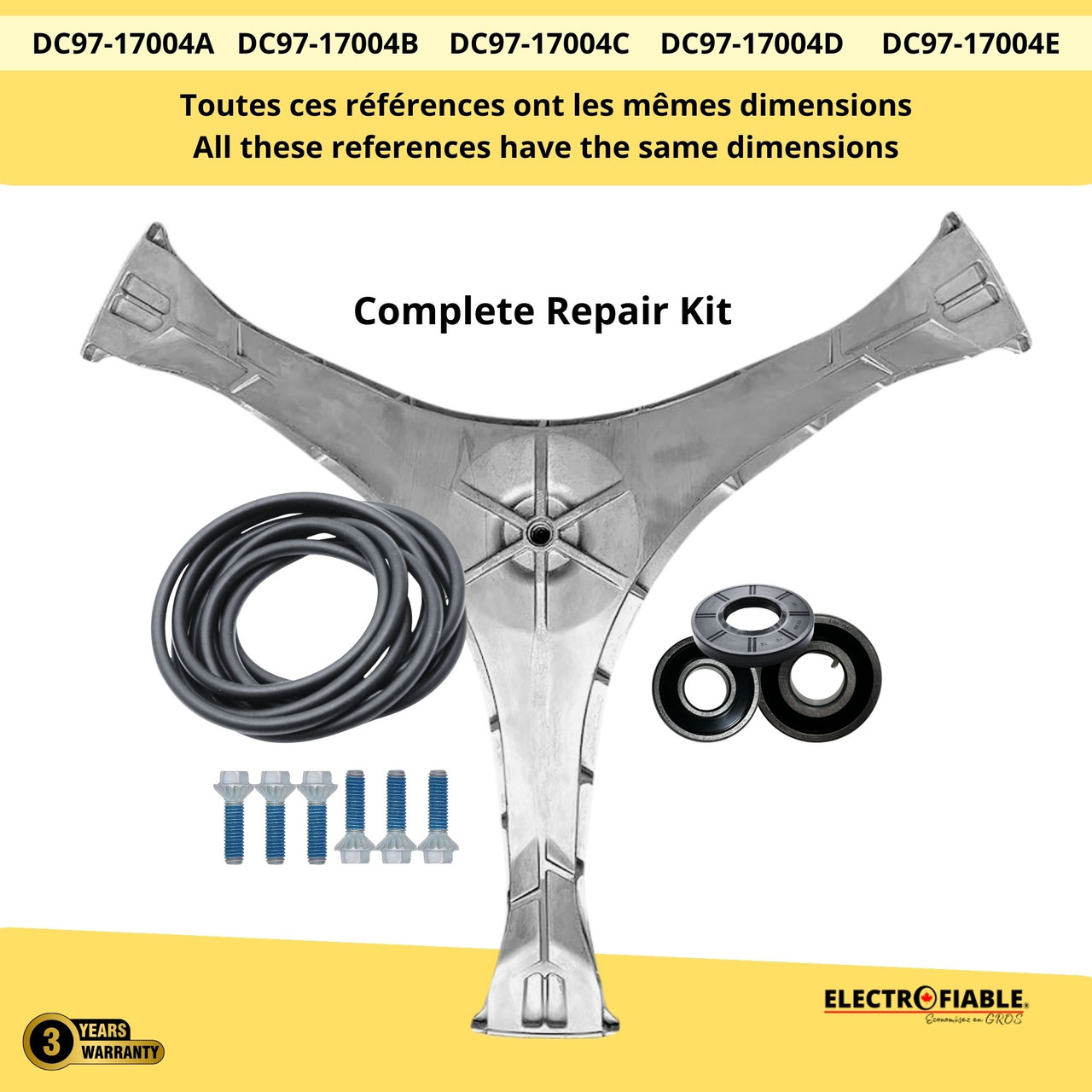 DC97-17004D Flange Spider for SAMSUNG washer with Bearing Kit
