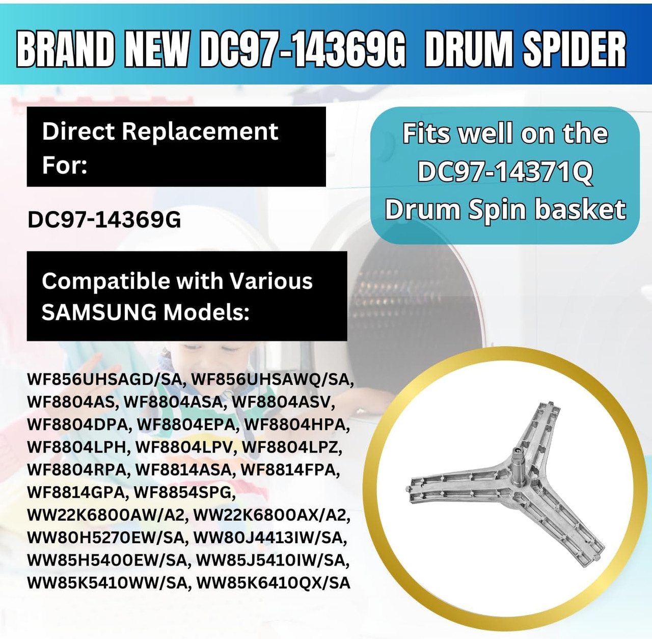 DC97-14369G Spider For SAMSUNG washer WW80H5270EW