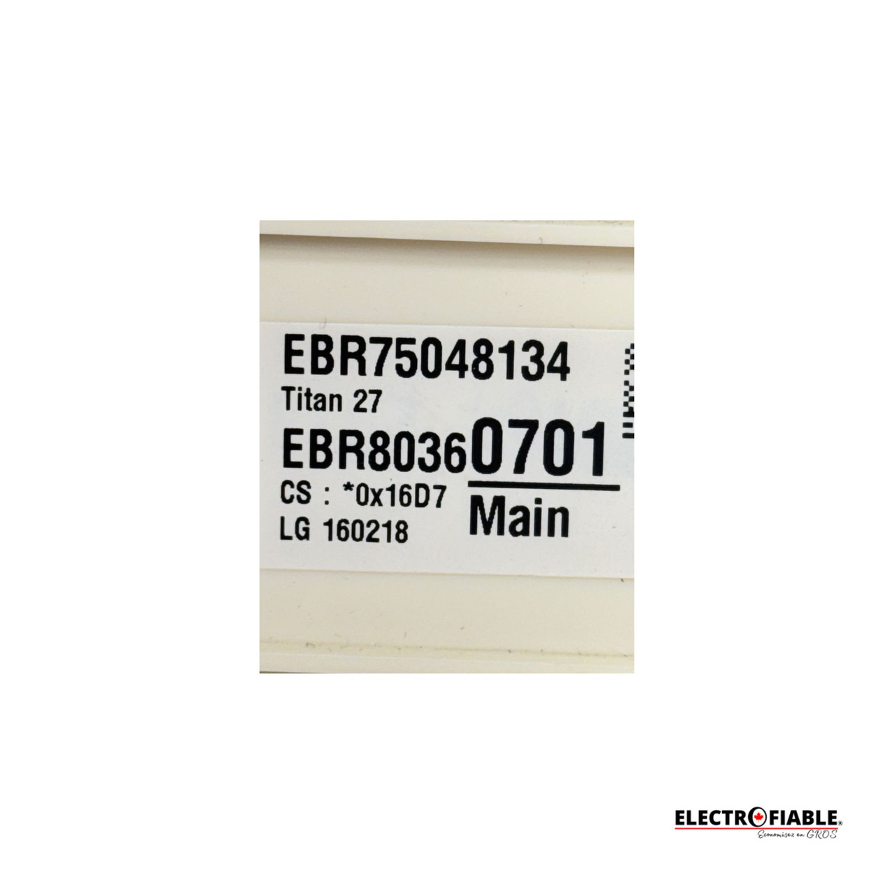 EBR80360701 Main Control Board