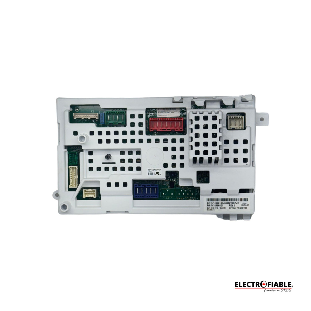 W10480101 Washer Control Board WTW5500XW3