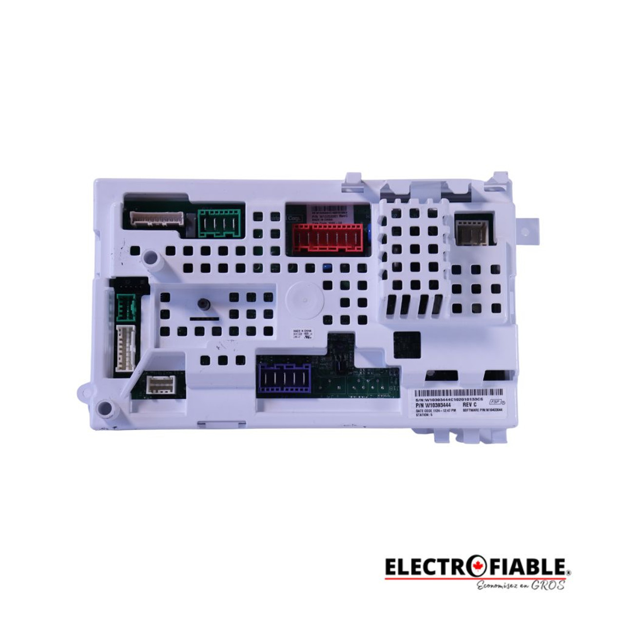 Electronic control board for Whirlpool W10393444  washer