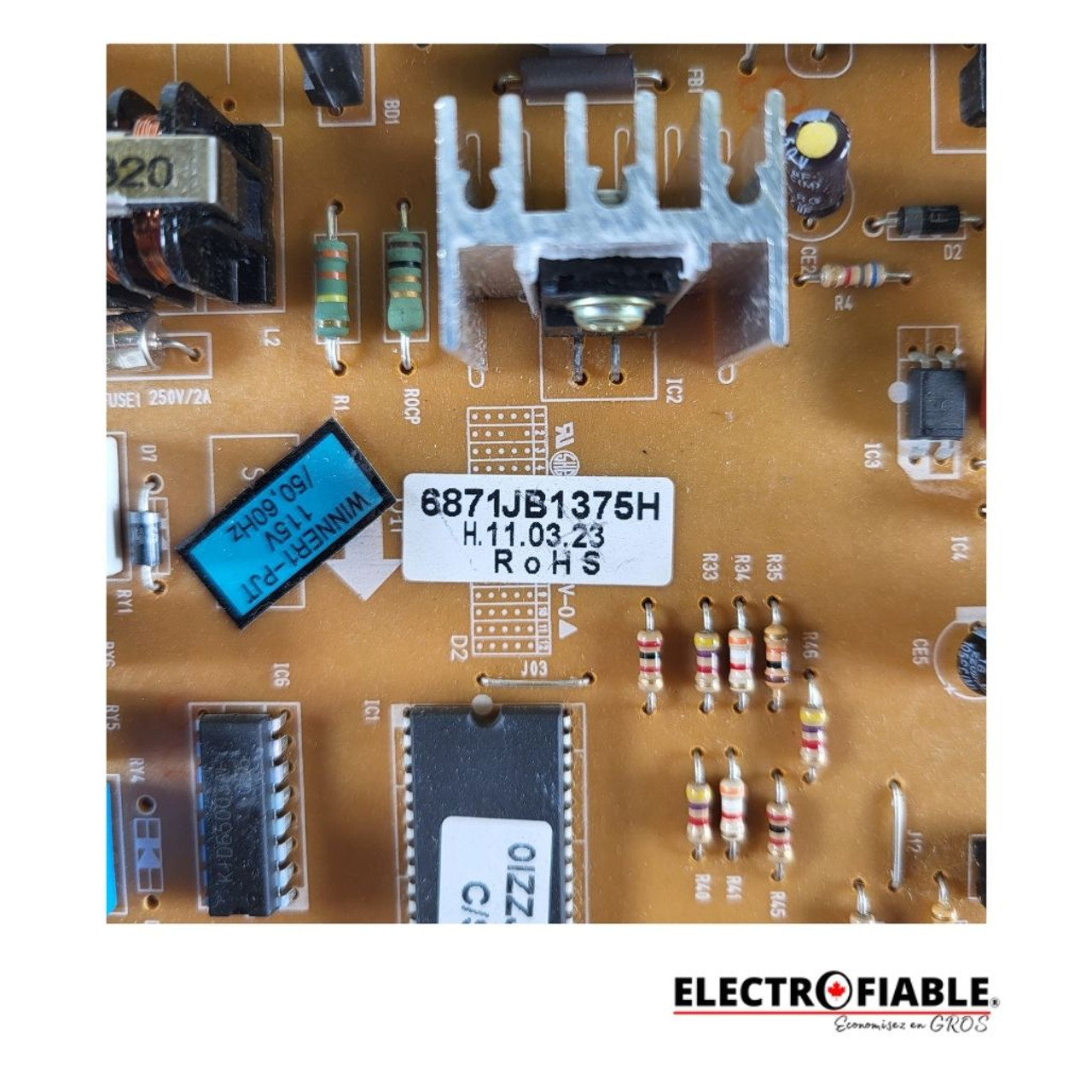 LG, 6871JB1375H, Control board fit refrigerator