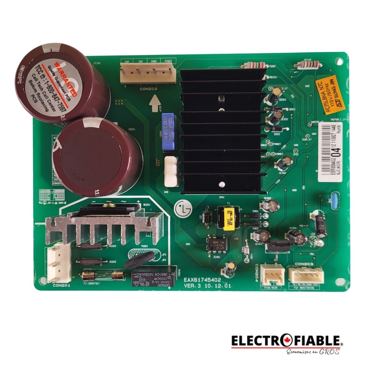 EBR65640204 Power control board for LG refrigerator