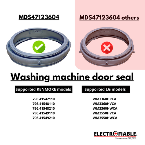 LG MDS47123604 Washing machine door seal 2H