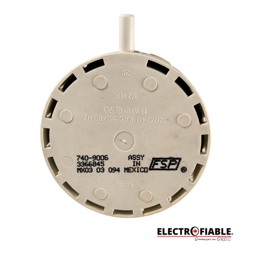 3366845 Water level pressure switch for Whirlpool washer W10339326