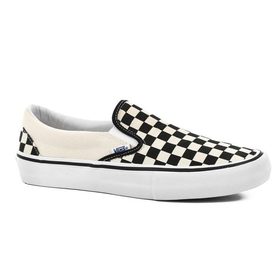 vans slip on checkered black