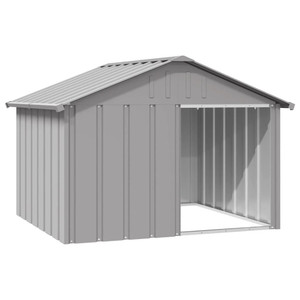 Dog House Grey Galvanized steel 45.9 x 40.6 x 32.1 in Durable A949-171542