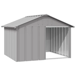 Dog House Gray 45.9"x40.6"x32.1" Galvanized Steel A949-171542