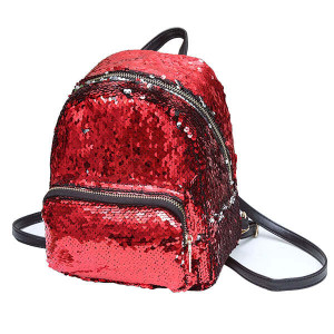 COLOR: RED - Let it Twinkle Sequin Backpack Pretty and Practical K290-13650645516323