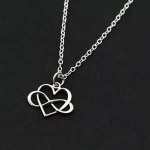 Admiration Heart And Infinity Rhodium Pendant With Chain F369-462982532