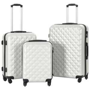 Hardcase Trolley Set 3 pcs Bright Silver ABS A949-91887