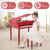 30-Key Wood Toy Kids Grand Piano with Bench and Music Rack-Red - Color: Red D681-MU10035RE