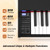 88-Key Keyboard Piano Set with Adjustable Stand-Black - Color: Black D681-MU10125US-DK