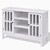 White Wood Sofa Table Console Cabinet with Tempered Glass Panel Doors Q280-WTSCA115952904