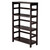 Wide 3-Shelf Modern Shelving Unit in Espresso Wood Finish Q280-WE3SU56991