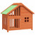 Dog Kennel Brown and Green Solid Pine Wood, Plywood A949-172267