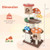 4-In-1 Cat Tree with 2 Condos and Platforms for Indoors-Multicolor B593-PV10125