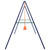 Swing Set Blue Steel Medium Durable Outdoor Swing Set A949-92318