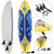 6 Feet Surfboard with 3 Detachable Fins-Yellow - Color: Yellow D681-SP37374YW