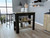 Light Oak and Black Kitchen Island with Drawer and Two Open Shelves N270-474094