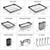 2 Tier Adjustable Over Sink Dish Drying Rack with 8 Hooks B593-KC53791