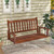 2-Person Wooden Outdoor Porch Swing with 500 lbs Weight Capacity-Brown B593-NP11445
