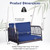 Single Person Hanging Seat with Seat and Back Cushions-Navy - Color: Navy D681-HW71333NY