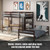 Twin Over Twin Loft Bunk Bed with Bookcase-Dark Brown B593-HU10042+