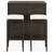 Bar Set Brown PE rattan, steel Large Bar Set Rectangular A949-313470