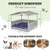 Wicker Dog House with Waterproof Roof and Washable Cushion Cover-Navy - Color: Navy D681-HW71320NY