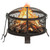 Rustic Fire Pit with Poker 26.6" XXL Steel A949-311891