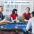 Portable 84 x 42 Inch 10-Player Foldable Padded Poker Table Top-Blue B593-UY10156