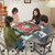 35 Inch 4 Player Game Card Folding Mahjong Table with Cup Holders-Light Green - Color: Light Green D681-UY10170LS