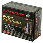 Winchester Ammunition PDX1 Defender 40 S&W 165-Grain Hollow Point Ammo - 20 Rounds