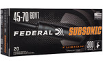 Federal Fusion 45-70 Government 300-Grain Subsonic Ammo (Part No. F4570FS1SUB)