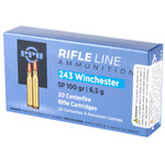 Prvi Partizan PPU .243 Winchester Soft Point Rifle Ammunition – 100 Grain, 20 Rounds per Box