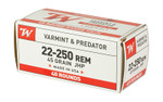 Winchester Ammunition USA White Box 22-250 Remington Varmint 45 Grain Hollow Point - 40 Rounds per Box