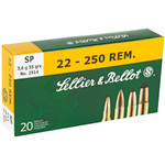 Sellier & Bellot 22-250 Remington 55-Grain Soft Point Rifle Ammunition (SB22250B)