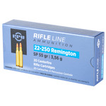 Prvi Partizan PPU 22-250 Remington Soft Point Rifle Ammunition - 55 Grain, Box of 20