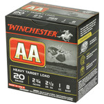 Winchester Ammunition AA Heavy Target 20 Gauge Shotshells – 1 oz #8, 2.75-inch, 2.5 Dram, 25 Rounds per Box