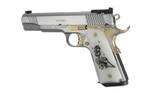Girsan MC1911 Liberador 9mm Pistol with Gold Controls and Engraved Grip - Part Number 391051